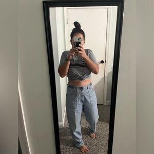 Vintage Lee Original Jeans Light wash Estimated Size 6 Side elastic Waist